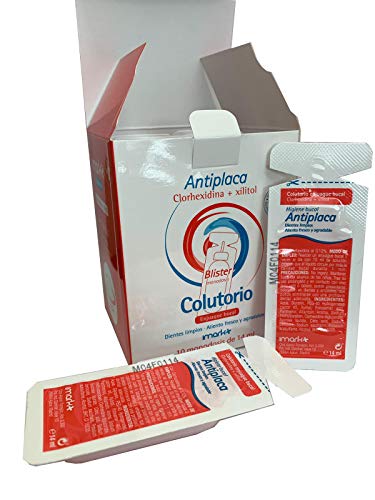 Colutorio enjuague bucal monodosis para viaje (Clorhexidina y Xilitol)