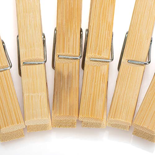 com-four® 120x Pinzas para Ropa Hechas de Madera - Pinzas de Madera Hechas de bambú - Pinzas para Colgar la Ropa (120 Piezas - bambú)