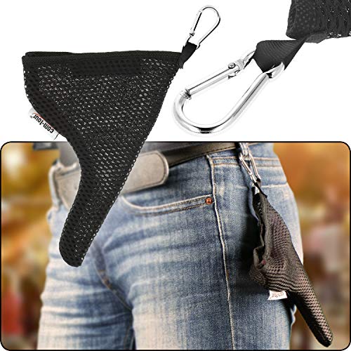 COM-FOUR® urinario de dos partes para mujer para llevar con una bolsa de transporte - ayuda para orinar móvil hecha de silicona - orinar de pie mientras viaja, festival (02 piezas con bolsa - violeta)