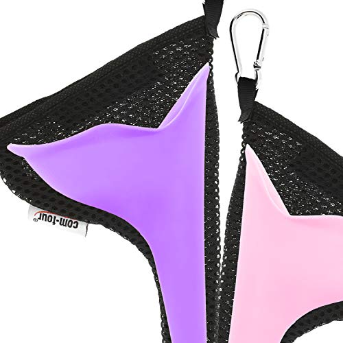 COM-FOUR® urinario de dos partes para mujer para llevar con una bolsa de transporte - ayuda para orinar móvil hecha de silicona - orinar de pie mientras viaja, festival (02 piezas con bolsa - violeta)