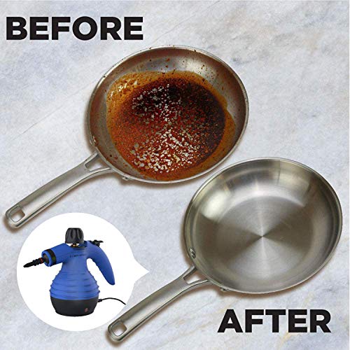 Comforday Limpiador Vapor Mano, Limpiador de Vapor Portátil de Usos Múltiples con 9 Accesorios para Quitar Manchas, Alfombras, Cortinas, Asientos de Auto, Cocina, Piso, Baño