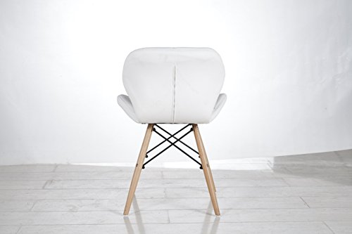 Comfortableplus-Pack de 4 sillas Inspiradas en Cecilia Millmead Silla de Comedor Blanca de Estilo Retro Silla de Comedor de Estilo Mariposa (más para niños)