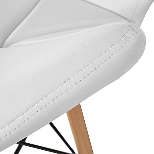 Comfortableplus-Pack de 4 sillas Inspiradas en Cecilia Millmead Silla de Comedor Blanca de Estilo Retro Silla de Comedor de Estilo Mariposa (más para niños)