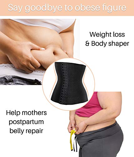 COMFREE Mujer Fajas Reductoras Corset Body Shaper Corsé Bustier Ajustable Cintura eloj de Arena Perder Peso L Negro