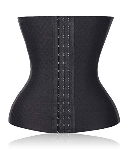 COMFREE Mujer Fajas Reductoras Corset Body Shaper Corsé Bustier Ajustable Cintura eloj de Arena Perder Peso L Negro