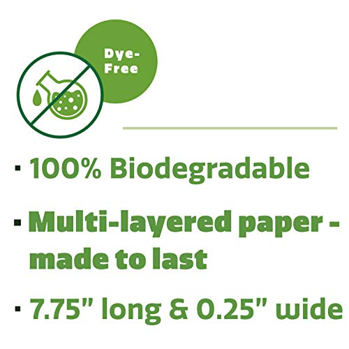 Comfy Package [Pack de 200] - Pajitas de Papel Kraft 100 % biodegradables contienen Tinta