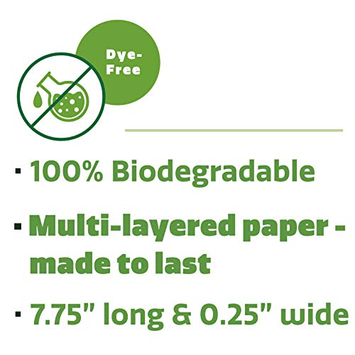 Comfy Package [Pack de 200] - Pajitas de Papel Kraft 100 % biodegradables contienen Tinta