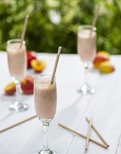 Comfy Package [Pack de 200] - Pajitas de Papel Kraft 100 % biodegradables contienen Tinta