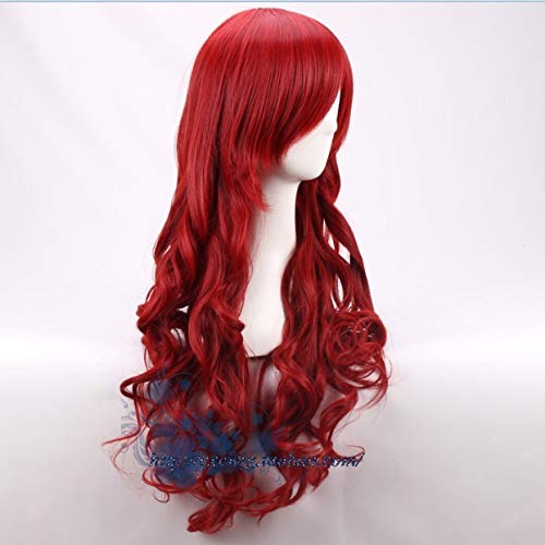 Comic Batman Poison Ivy Pamela Lillian Isley peluca sintética roja oscura Cosplay pelo fiesta de Halloween juego de roles + gorra de peluca