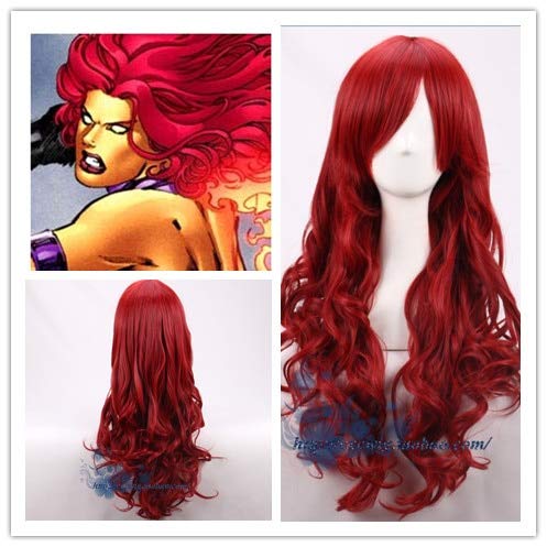 Comic Batman Poison Ivy Pamela Lillian Isley peluca sintética roja oscura Cosplay pelo fiesta de Halloween juego de roles + gorra de peluca