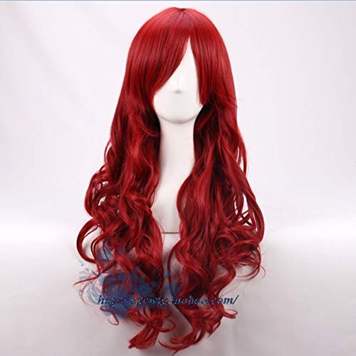 Comic Batman Poison Ivy Pamela Lillian Isley peluca sintética roja oscura Cosplay pelo fiesta de Halloween juego de roles + gorra de peluca