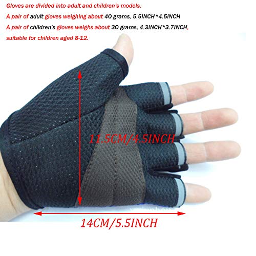 Cómodo a los guantes del tacto de los hombres de la bicicleta medio dedo | Slip Anti- | Guantes transpirable camino de la bicicleta GlovesSports bicicleta for Adultos y Niños Adecuado para una varieda
