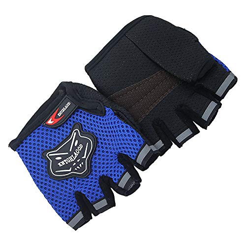 Cómodo a los guantes del tacto de los hombres de la bicicleta medio dedo | Slip Anti- | Guantes transpirable camino de la bicicleta GlovesSports bicicleta for Adultos y Niños Adecuado para una varieda