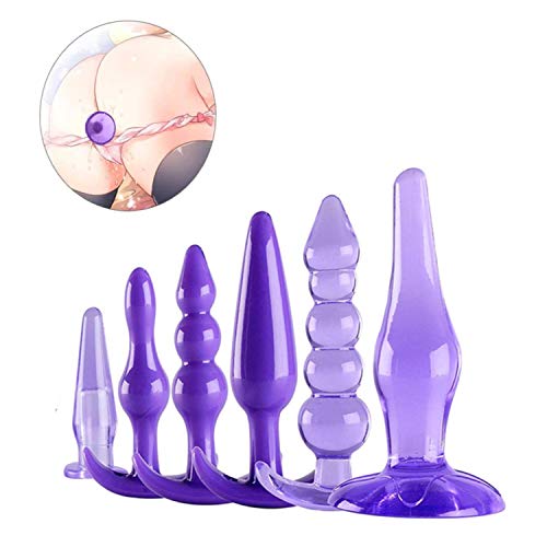 Cómodo Silicona M édica Púrpura 6 Piezas Juguetes Para Parejas Principiantes Ḅùtt AṈḁl Plùg Vibrḁdôr Vibrḁdôr Pḁrḁ Mùjêrêṧ Pḁrêjḁ PriṈcipiḁṈtêṧ Hômbrêṧ Gḁy Vidriô IṈflḁblê SilicôṈḁ Côlḁ Jùgùêtê