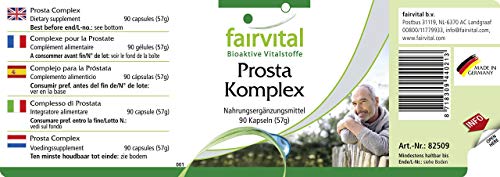 Complejo para la Próstata en Cápsulas - Prosta Complex - VEGANO - Saw Palmetto (Serenoa repens) + Selenio + Zinc + Licopeno + Esteroles vegetales + Beta-Sitosterol + Zinc + Nopal (Higo chumbo) - Dosis elevada - 90 Cápsulas - Calidad Alemana