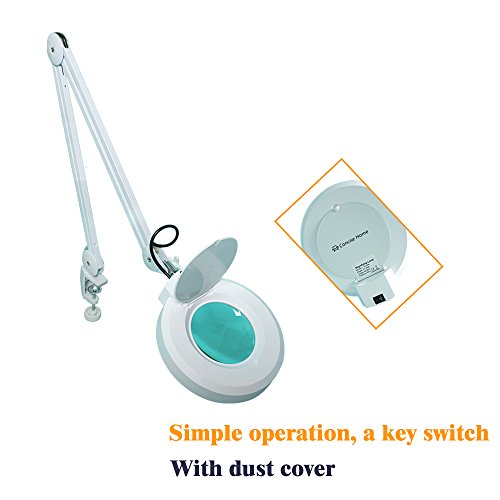 Concise Home LED Lámpara de Mesa con Lupa para manicura de 5 dioptrías