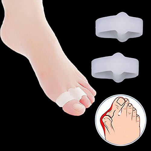 Conjunto de 2 separadores de gel para dedos del pie (prevención de dolor y relajación de los pies, para juanetes, para hombres, mujeres y niños, 595