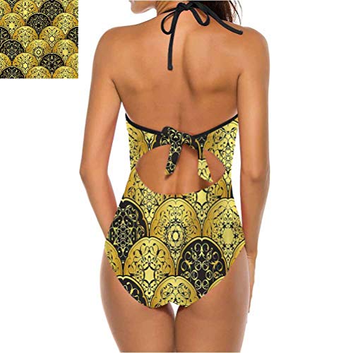Conjunto de bikini de triángulo con cita romántica y espirales que te hacen sentir divertido y sexy Multi 20 L