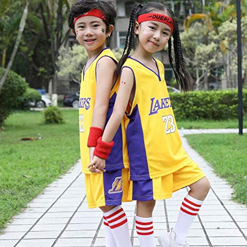 Conjunto De Uniforme De Baloncesto Para Fanáticos De Jersey Para Niños Mallas Bordadas NBA Lakers 23 Shorts De Jersey De Baloncesto James Chicago Bulls,Yellow-M