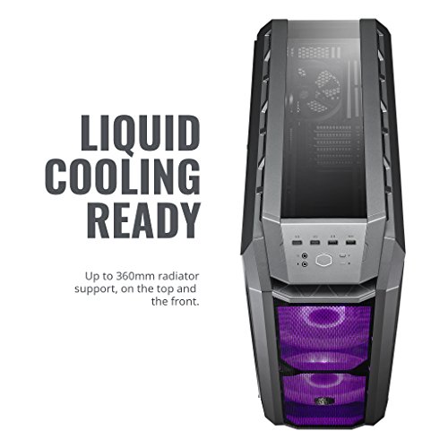 Cooler Master MasterCase H500P Mesh Mallado - Caja PC RGB con Dos Ventiladores 200mm para Potente Flujo de Aire, Paneles Chasis Útil a Ensambladores, Dispuesto Refrigeración a Líquido