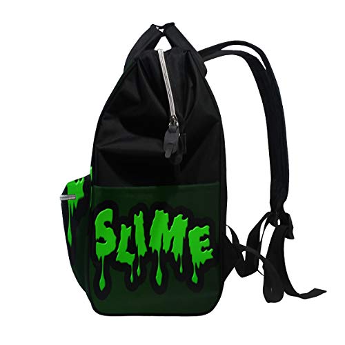 COOSUN Mucus Horror verde Halloween goteo bolsa de pañales, gran capacidad Muti-función mochila de viaje