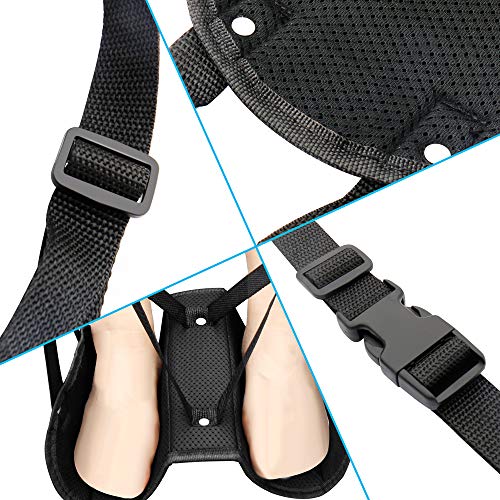 COOWOO Reposapiés Portátil de con Diseño Separado, Hamaca para Pie de Viaje Previene la Hinchazón y el Dolor -Proporciona Relajación y Comodidad para el Viaje, Accesorios para la Oficina, Avión, Tren