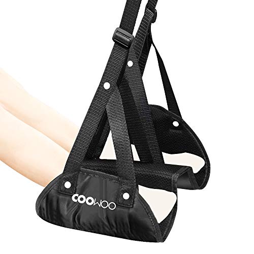 COOWOO Reposapiés Portátil de con Diseño Separado, Hamaca para Pie de Viaje Previene la Hinchazón y el Dolor -Proporciona Relajación y Comodidad para el Viaje, Accesorios para la Oficina, Avión, Tren