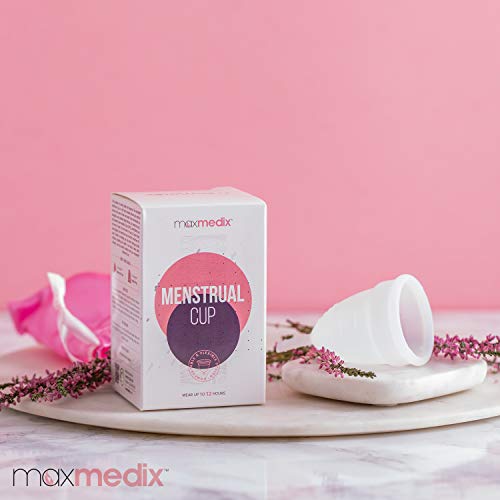 Copa Menstrual Talla S - Silicona de Grado Medicinal Suave, Flexible y Reutilizable, Higiene Intima Femenina, Incluye Bolsa de Regalo, Alternativa Compresas Tampones - Sin BPA ni Colorante