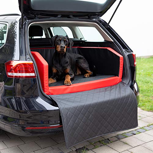 CopcoPet Travel Bed/Cama de Viaje para Perros, de Piel sintética/Cama para Perros/colchón para Animales Repelente al Agua/Cama para Perros con Manta como protección contra arañazos y Suciedad