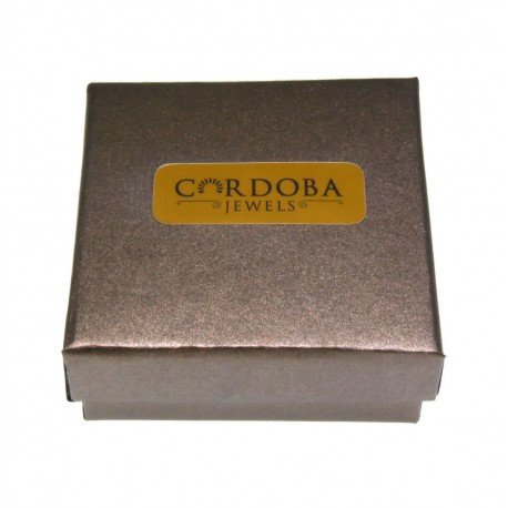 Córdoba Jewels | Sortija en plata de ley 925 bañada en oro con cristales by Swarovski con diseño Rectángulo Jade Swarovski Gold
