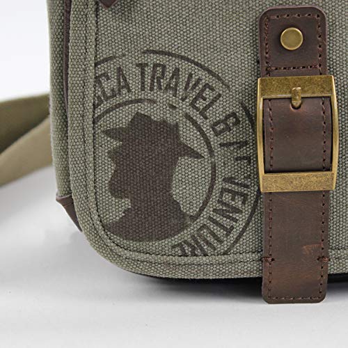 Coronel Tapiocca Bandolera con Solapa Explorer Coronel Tapioca, Bolso Hombre, Caqui, 18x22x5 cm