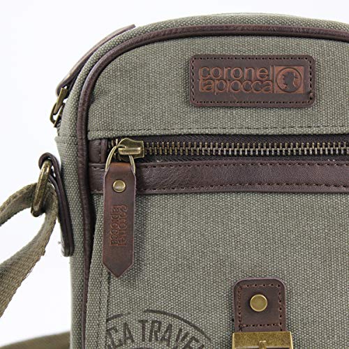 Coronel Tapiocca Bandolera con Solapa Explorer Coronel Tapioca, Bolso Hombre, Caqui, 18x22x5 cm