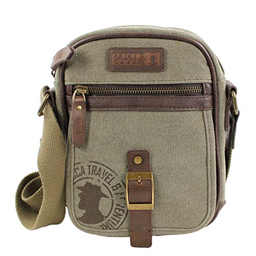 Coronel Tapiocca Bandolera con Solapa Explorer Coronel Tapioca, Bolso Hombre, Caqui, 18x22x5 cm