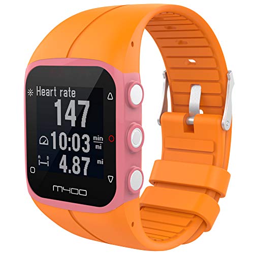 Correa de reloj de silicona Ryra compatible con POLAR M400/M430, transpirable, correa de repuesto para monitor de actividad deportiva, 236 mm
