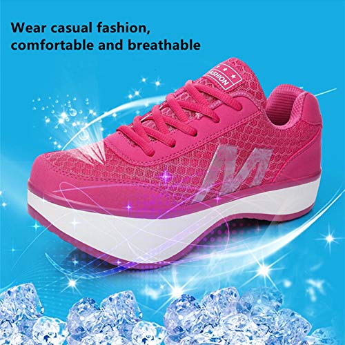 Corrector de Postura Frente Alto y Trasero bajo Zapatos al revés, Alivio del Dolor de Espalda y Hombro, Soporte Lumbar, Corregir la Mala Postura de la Columna Vertebral,Rosado,39