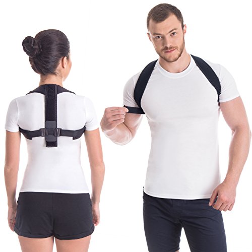 Corrector postural “Gracia”; soporte terapéutico ajustable para el cuello y la espalda; para la clavícula; Corsé Ortopédico para Escoliosis Cifosis; Alivio del Dolor de Espalda Medium