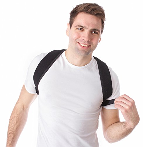 Corrector postural “Gracia”; soporte terapéutico ajustable para el cuello y la espalda; para la clavícula; Corsé Ortopédico para Escoliosis Cifosis; Alivio del Dolor de Espalda Medium