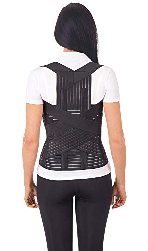 Corrector postural transpirable LUX AJUSTABLE Large Negro