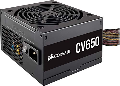 Corsair CV650 No Modular, CV Series, Certificación de Eficiencia 80 Plus Bronze, 650 Watt Fuente de Alimentación, Color Negro