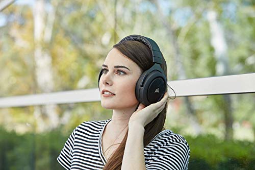 Corsair HS70 Wireless - Auriculares inalámbricos para juegos (sonido envolvente 7.1, con micrófono desmontable, para PC/PS4), Negro