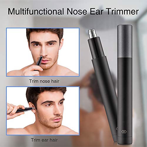 Cortapelos Nariz, Quitar Pelos Nariz, Cortadora de Pelo Nariz y Orejas Impermeable con Motor Potente y Silencioso 