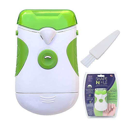 Cortaúñas Eléctrico 2 en 1, ZoneYan Cortaúñas Eléctrico y Lima, Electric Nail Trimmer & File, Herramienta de Manicura Electronica, Lámpara LED Incorporada, Cortaúñas Eléctrico para Adultos, Ancianos