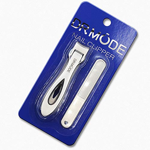 Cortaúñas para uñas gruesas - DRMODE Apertura ancha de la mandíbula de acero inoxidable, uñas de dedos y dedos cortaúñas con lima de uñas para hombre y mujer grande