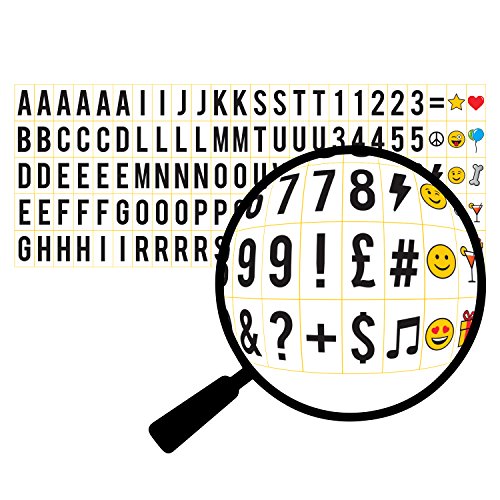 Cosi Home ™ - Caja de luz LED en formato A3 con letras, Emoji, emoticonos y símbolos para mensajes personalizados. Alimentado por batería y USB