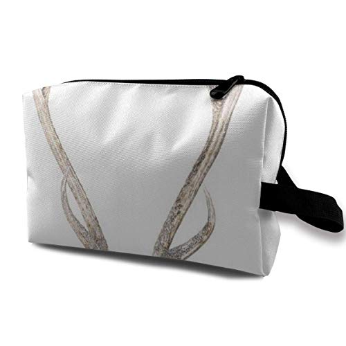 Cosmetic Bag Portable Handbag One Antlers Make Up Brush Holder Cosmetic Storage Organizer for Purse or Travel
