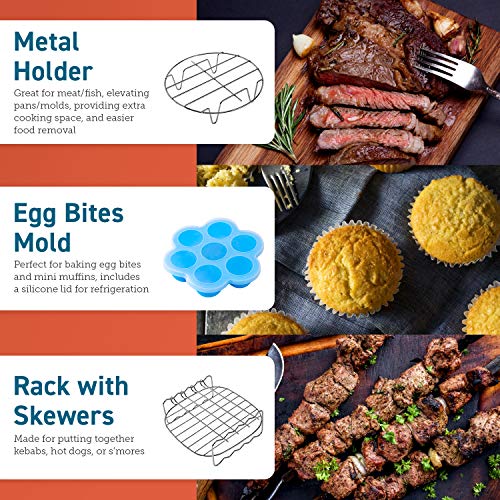 COSORI Accesorios para Freidoras sin Aceite 3,5 L, Juego de 6 Piezas para Freidora de Aire Compartible con Todas las Marcas y Capacidades