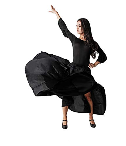 Costumizate! Falda de quilla Negra/Falda de ensayo sin Volante para Mujer Adulta Talla s