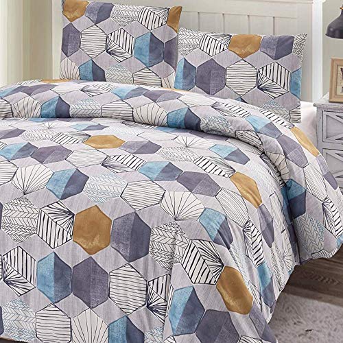 COTTON artean Funda Nordica Panal Cama de 135 (220 Ancho X 240 cm Largo) Cierre con Cremallera.Tejido Microfibra.