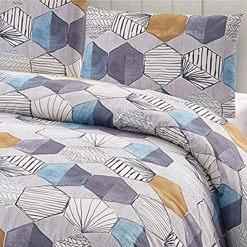 COTTON artean Funda Nordica Panal Cama de 135 (220 Ancho X 240 cm Largo) Cierre con Cremallera.Tejido Microfibra.