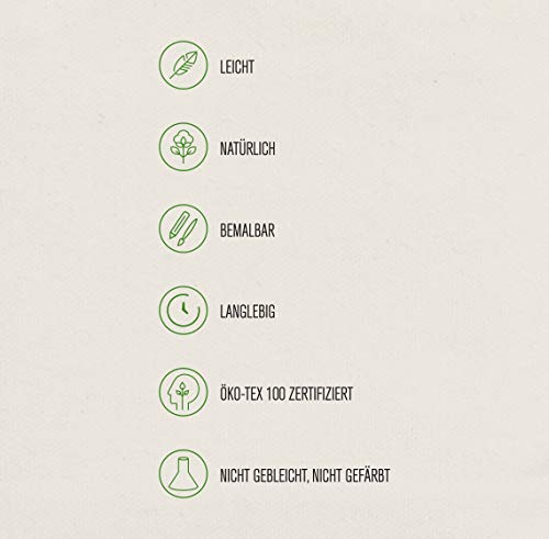 Cottonbagjoe - Bolsa de Yute (algodón, con Dos Asas largas, 38 x 42 cm)